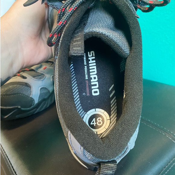 Shimano Pedaling Dynamics Men's Cycling Shoes Gray & Red Size 11/48 - Picture 10 of 11